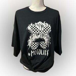Gildan Black MotoLife Graphic Women's Tee